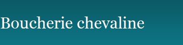 Boucherie chevaline